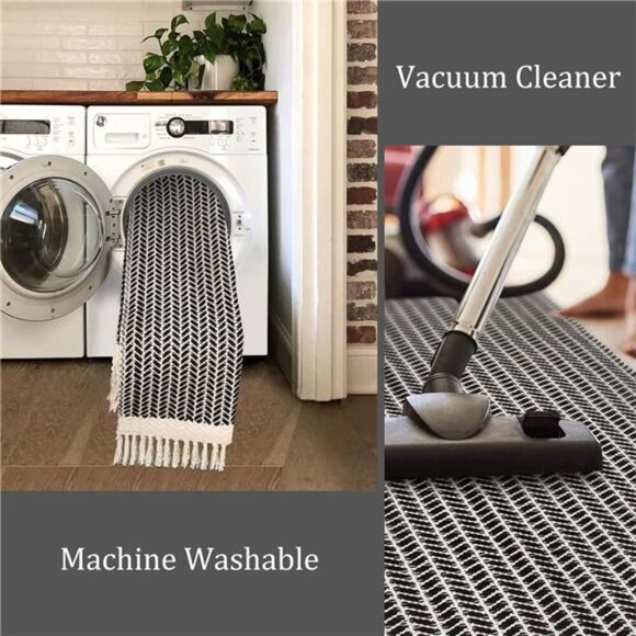 Lahome Boho Kitchen Runner, 2x4.3 Bathroom Runner Rug Lightweight Entryway Rug - Picture 3 of 7